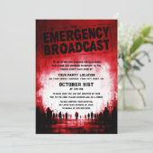 Zombie-thematisches Halloween-Party Einladung (Stehend Vorderseite)