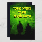 Zombie Theme Party Einladung (Vorne/Hinten)