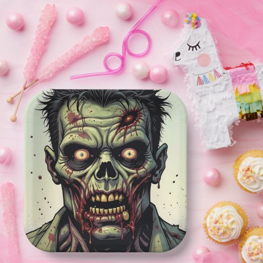 Zombie Themed Halloween-Party Pappteller (Party)