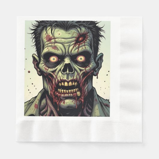 Zombie Themed Halloween-Party Serviette (Vorderseite)