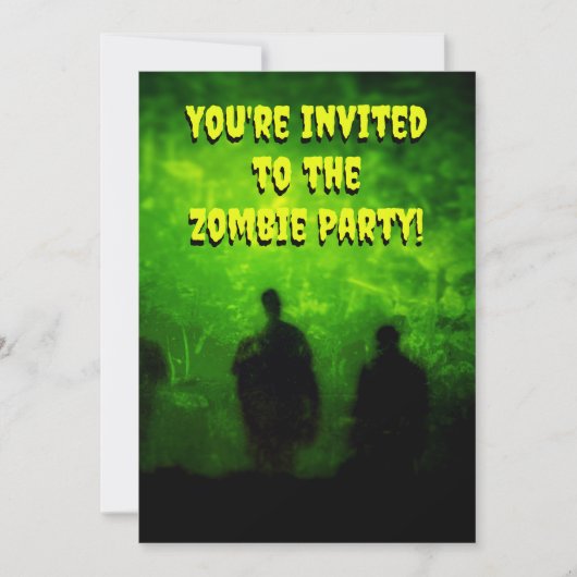 Zombie-Themenparty-Einladung Einladung (Vorderseite)