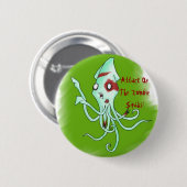 Zombie-Tintenfisch-Knopf Button (Vorne & Hinten)