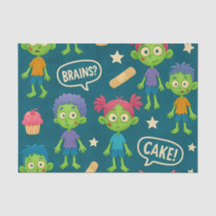 Zombie Tissue Paper Birthday Wrap Seidenpapier
