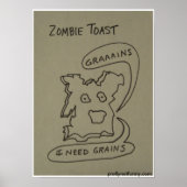 Zombie Toast Poster (Vorne)