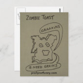 Zombie Toast Postkarte (Vorne/Hinten)