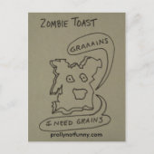 Zombie Toast Postkarte (Vorderseite)