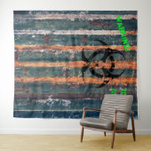 Zombie Toxic Zone Halloween Costume Party Foto Wandteppich (Beispiel (Horizontal))