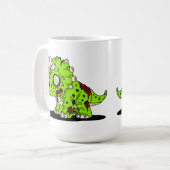 Zombie Triceratops Kaffeetasse (Vorderseite Links)