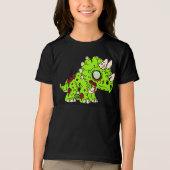 Zombie Triceratops Tri-Blend Shirt (Vorderseite)