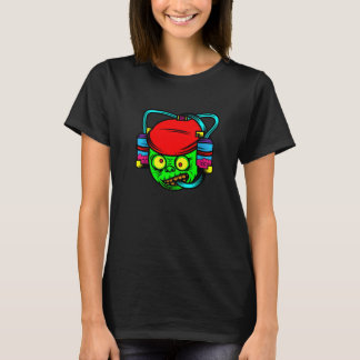 Zombie Trinkende Gehirne Faules Halloween-Kostüm T-Shirt