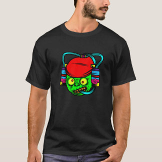 Zombie trinkt Gehirne Faules Halloween-Kostüm Mon T-Shirt