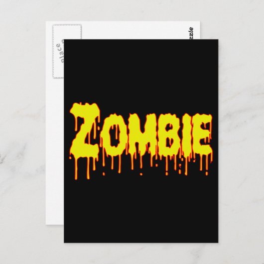 Zombie Tropfen Postkarte (Vorne/Hinten)