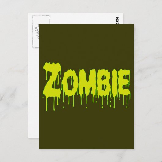Zombie Tropfen Postkarte (Vorne/Hinten)