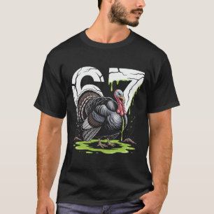 Zombie Truthahn 67. Geburtstags-Thanksgiving-Shirt T-Shirt