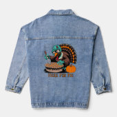 Zombie Turkey Will Pumpkin Pie Jeansjacke (Rückseite)