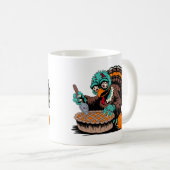 Zombie Turkey Will Pumpkin Pie Kaffeetasse (VorderseiteRechts)