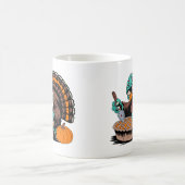Zombie Turkey Will Pumpkin Pie Kaffeetasse (Mittel)