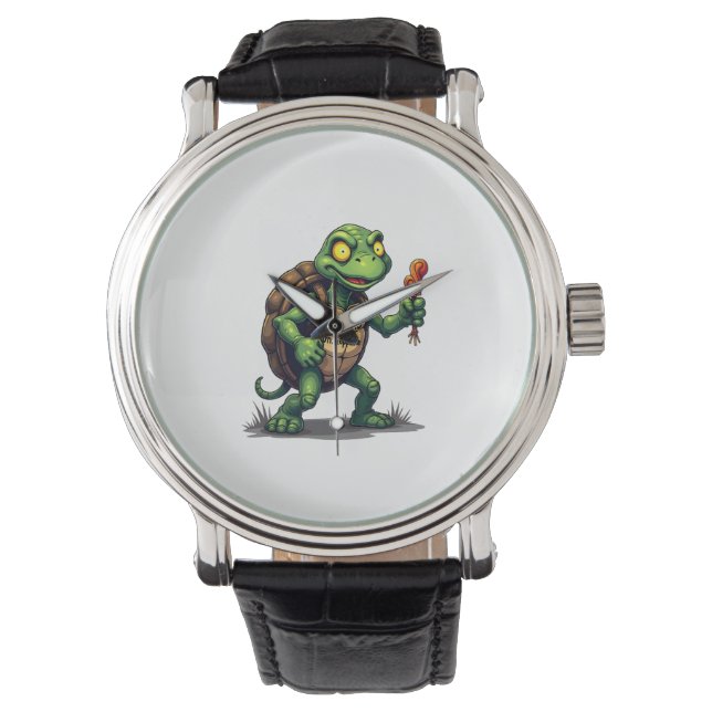 Zombie Turtle Armbanduhr (Vorderseite)