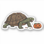 Zombie Turtle Candy Crawl - Spooky Slow Halloween Aufkleber (Vorderseite)