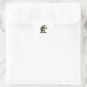 Zombie Turtle Herz-Aufkleber (Tasche)