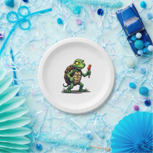 Zombie Turtle Pappteller (Party)