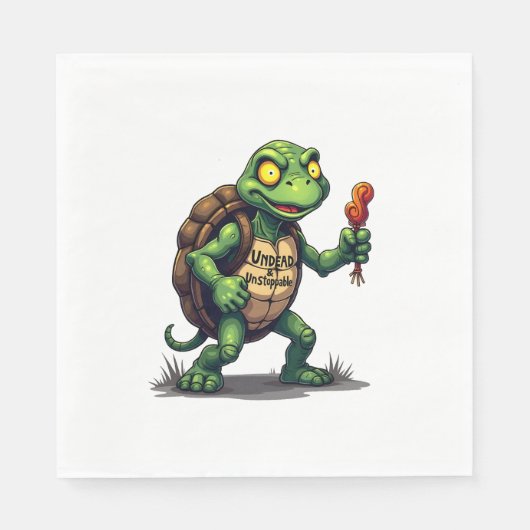 Zombie Turtle Serviette (Vorderseite)