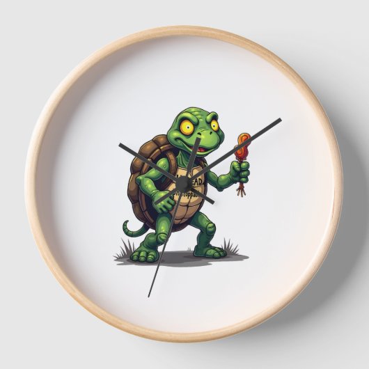 Zombie Turtle Uhr (Vorderseite)