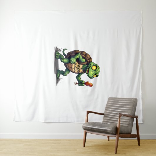 Zombie Turtle Wandteppich (Beispiel (Horizontal))