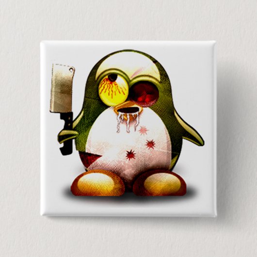 Zombie Tux (Linux Tux) Button (Vorderseite)