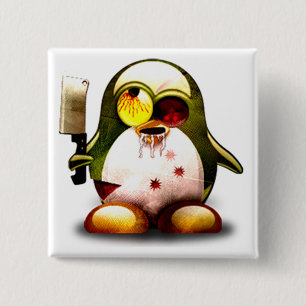 Zombie Tux (Linux Tux) Button