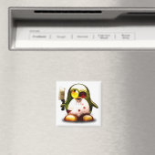 Zombie Tux (Linux Tux) Magnet (In Situ (Geschirrspüler))