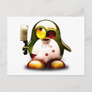 Zombie Tux (Linux Tux) Postkarte
