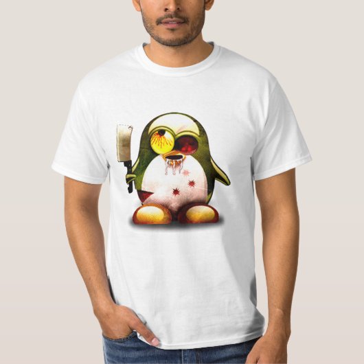 Zombie Tux (Linux Tux) T-Shirt (Vorderseite)