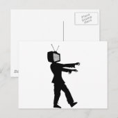 Zombie TV Postkarte (Vorne/Hinten)