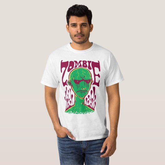 Zombie-Überflutet (Sumpf-Gas-Grün) T-Shirt (Vorne ganz)