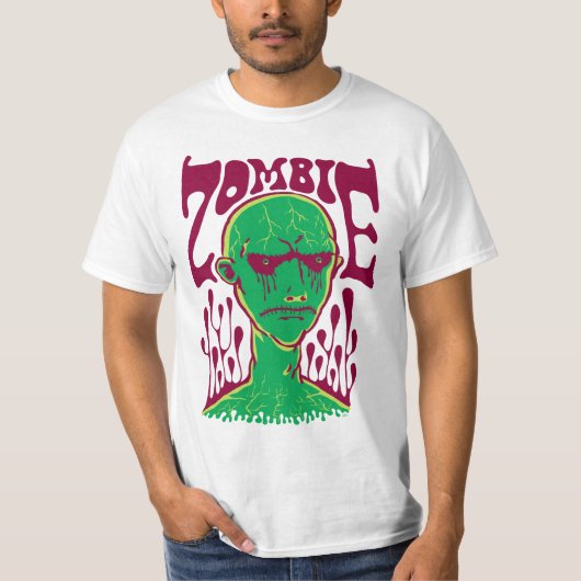 Zombie-Überflutet (Sumpf-Gas-Grün) T-Shirt (Vorderseite)