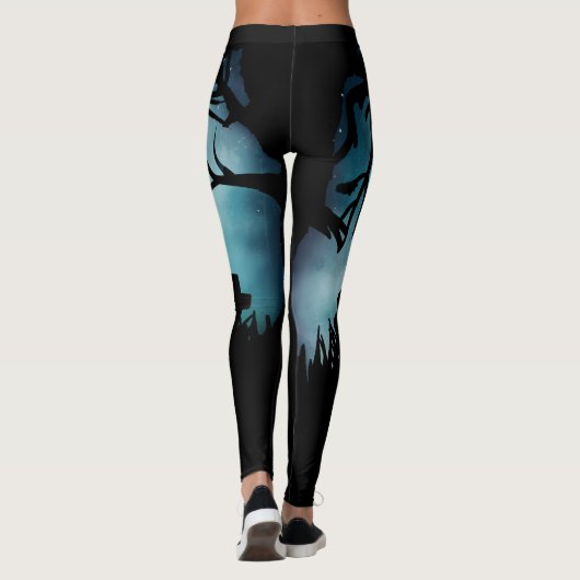 Zombie übergibt alle über Druck-Halloween-Leggings Leggings (Rückseite)