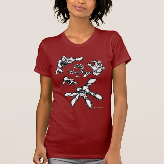 Zombie übergibt Damen T - Shirt (Vorderseite)