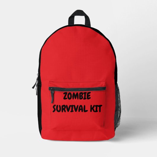 Zombie-Überlebenskit Bedruckter Rucksack (Vorderseite)