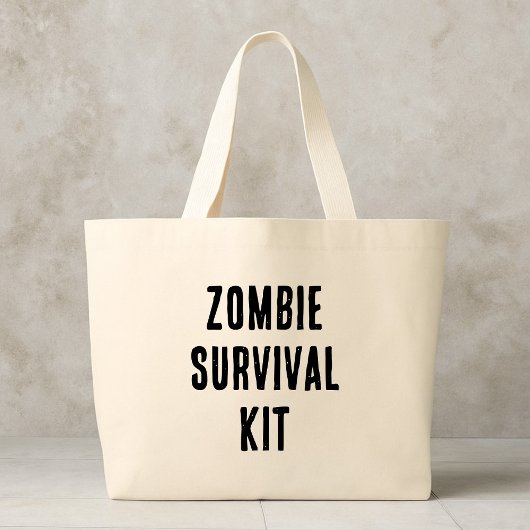 Zombie-Überlebenskit Jumbo Stoffbeutel