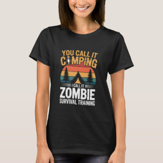 Zombie-Überlebenstraining Camper Wanderer Hallowee T-Shirt