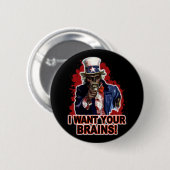 Zombie-Uncle Sam Button (Vorne & Hinten)