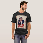 Zombie Uncle Sam I Woll Your Brains Halloween T Sh T-Shirt (Vorne ganz)
