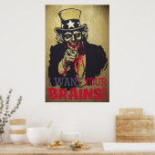 Zombie Uncle Sam Print Poster (Küche)