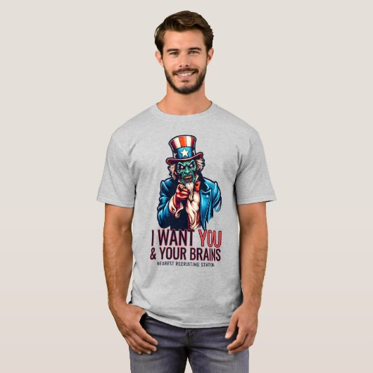Zombie Uncle Sam T-Shirt (Vorne ganz)