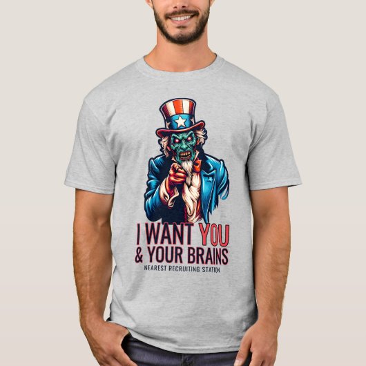 Zombie Uncle Sam T-Shirt (Vorderseite)