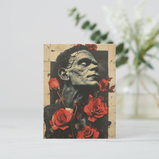 Zombie und Rose Postkarte (Stehend Vorderseite)