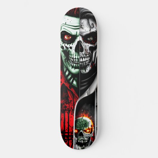 Zombie und Skull Skateboard (Vorderseite)