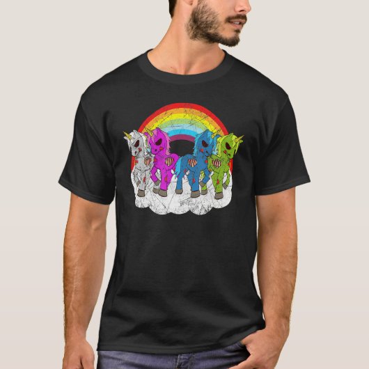 Zombie Unicorn Apocalypse Creatures Halloween Zomb T-Shirt (Vorderseite)