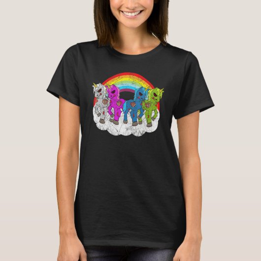 Zombie Unicorn Apocalypse Creatures Halloween Zomb T-Shirt (Vorderseite)